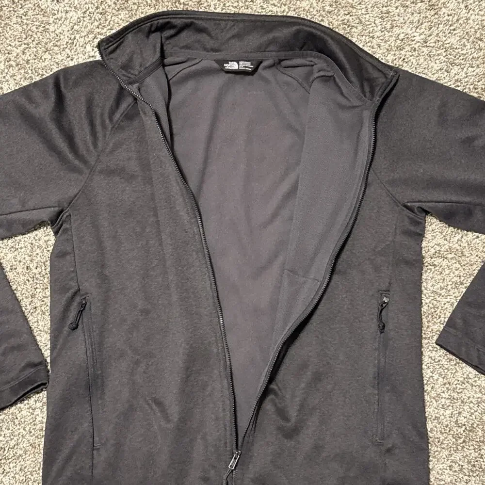 The North Face Soft Shell Full Zip Jacket Charcoal Gray Mens Medium M